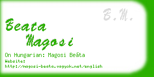 beata magosi business card
