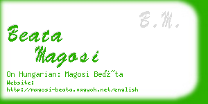 beata magosi business card